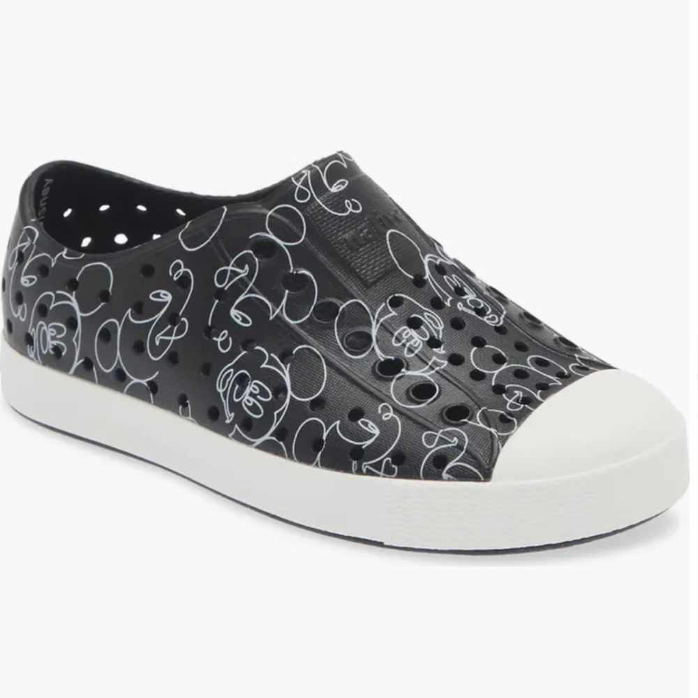 Native x Disney Kids Jefferson Mickey Mouse Print Slip-On Sneaker
